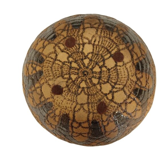 Southwestern Art Pottery Vase With Concho Feather Leather Accents By Trish Keck - Picture 7 of 10